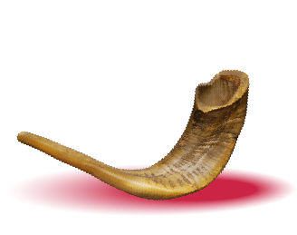 שופר על רקע אדום